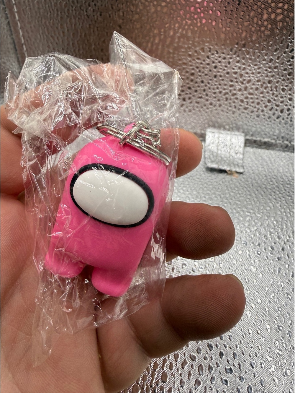 Pink Among Us Crewmate Keychain